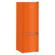 Холодильник Liebherr/ 161.2x55x63, объем камер 212+53, морозильная камера снизу, оранжевый