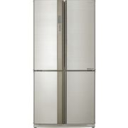 Холодильник Sharp/ 183x89.2x77.1 см, объем камер 394+211, No Frost, морозильная камера снизу, бежевый