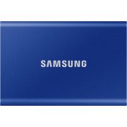 Внешние HDD и SSD/ Samsung External SSD T7, 1000GB, Type-C, USB 3.2 Gen2, R/W 1050/1000MB/s, 85x57x8mm, Indigo Blue (12 мес.)
